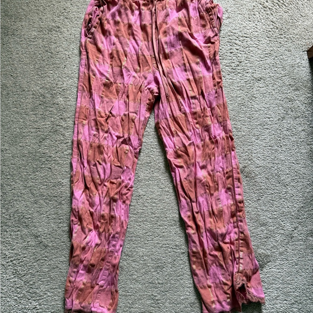 Pink and Brown Tie-Dye Pants